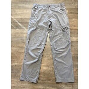 SIMMS Fishing Pants Mens L X 31 Gray Cargo Straight Insect Shield Distressed